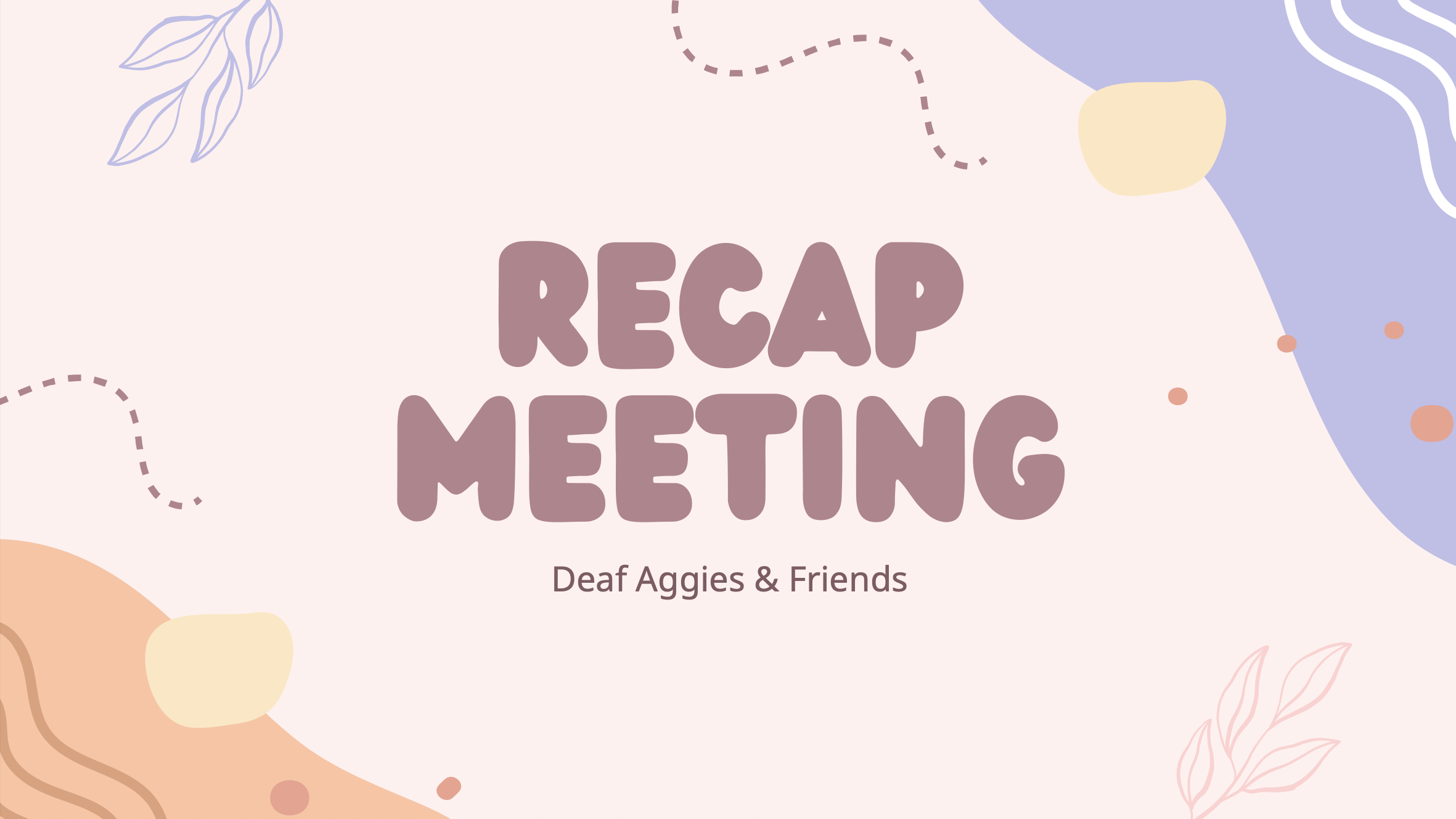 Meeting 1 Recap Slideshow Thumbnail